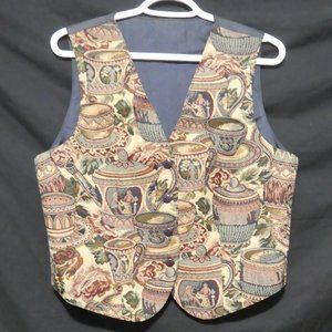 Vintage Tea, Coffee and Cream Tapestry Vest | Mint Condition | Made In Canada